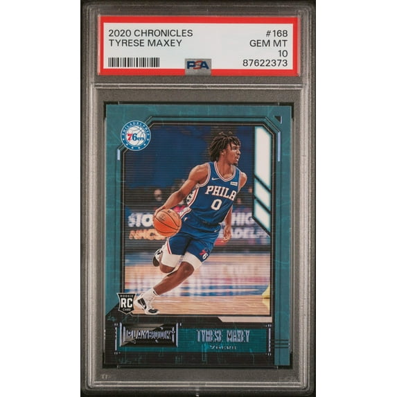 Graded 2020 Panini Chronicles Tyrese Maxey #168 Rookie RC Basketball Card PSA 10 Gem Mint