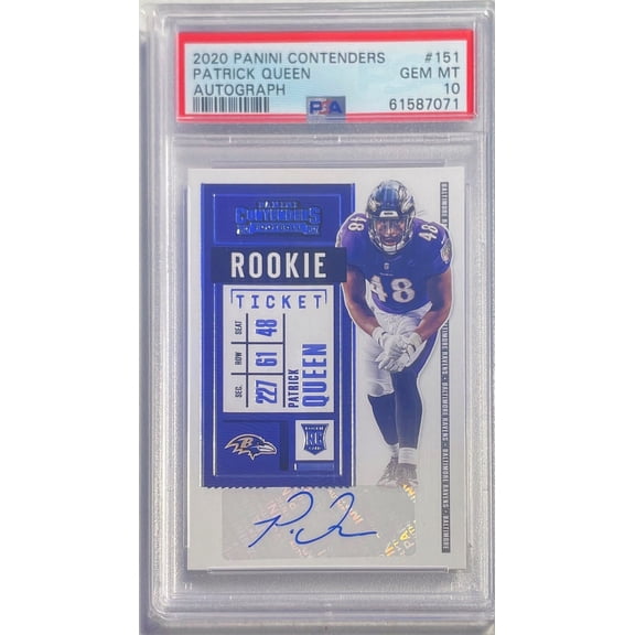 Graded 2020 Panini Contenders Patrick Queen #151 Autograph PSA 10