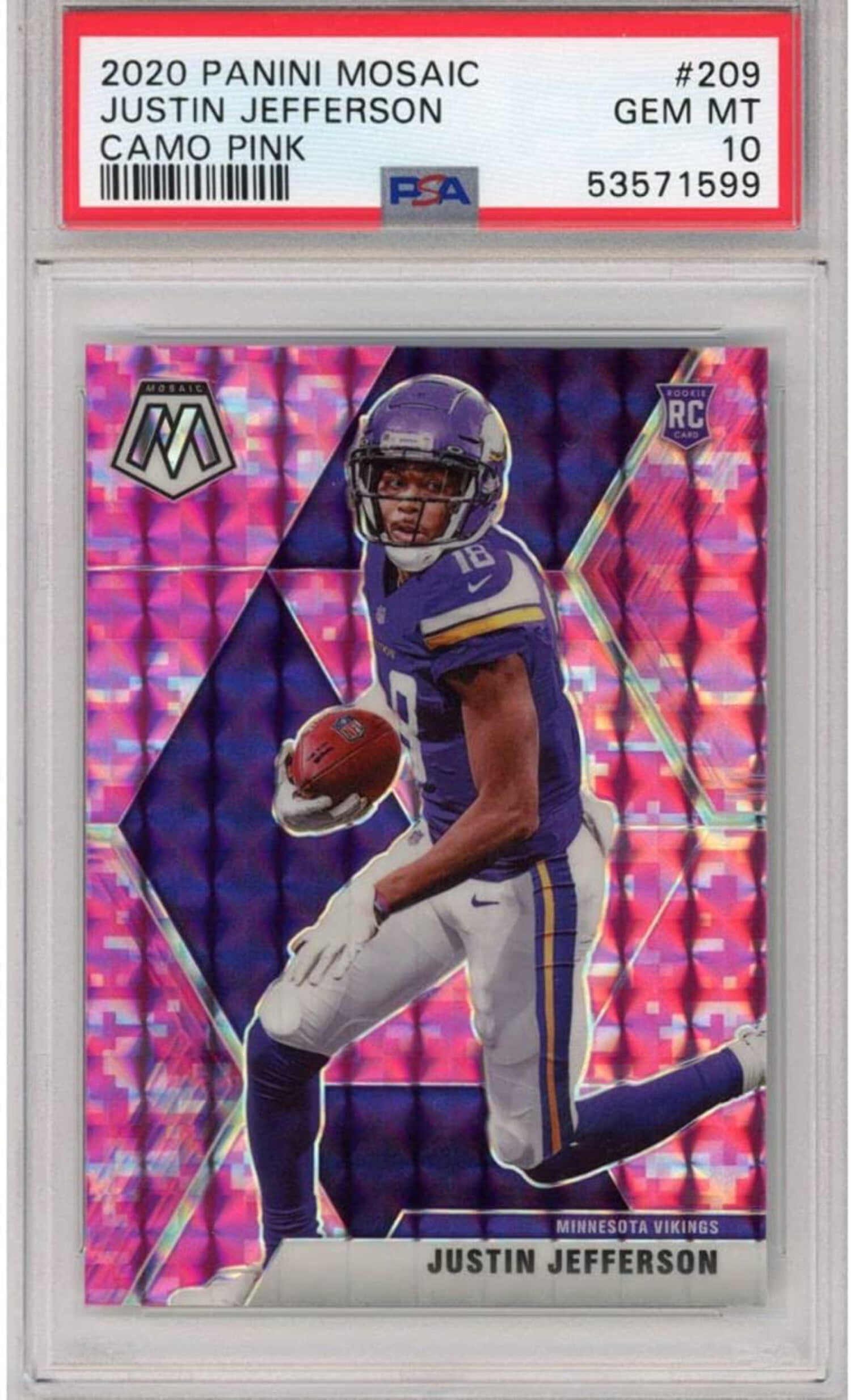 justin jefferson graded rookie card Amazon.com: 2020 Panini Draft Picks #126 Silver Prizm RC Football PSA 10 Gem Mint : Collectibles & Fine Art Graded 2020 Panini Mosaic Justin