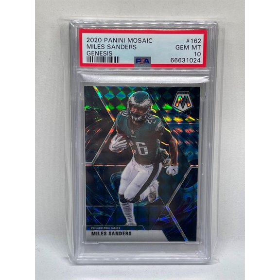Graded 2020 Panini Mosaic Miles Sanders #162 Genesis PSA 10