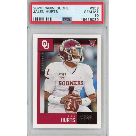 Graded 2020 Panini Score Jalen Hurts #358 Rookie RC Football Card PSA 10 Gem Mint