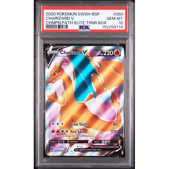 Graded 2020 Pokmon Charizard V Champions Path Elite Trainer Box #050 PSA 10