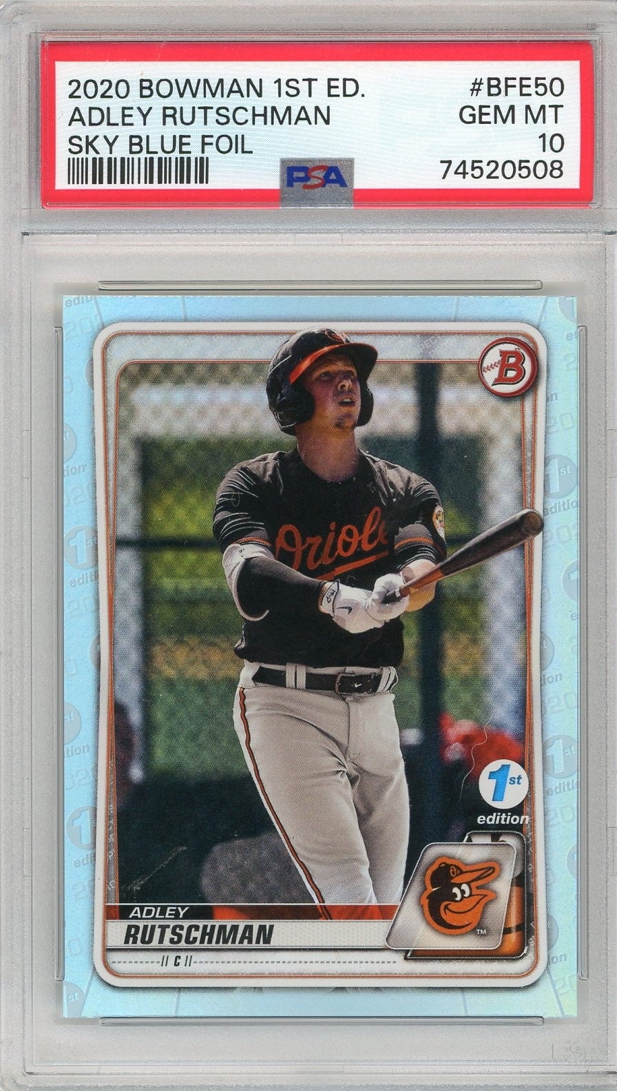 bowman adley rutschman paper /50 PSA10