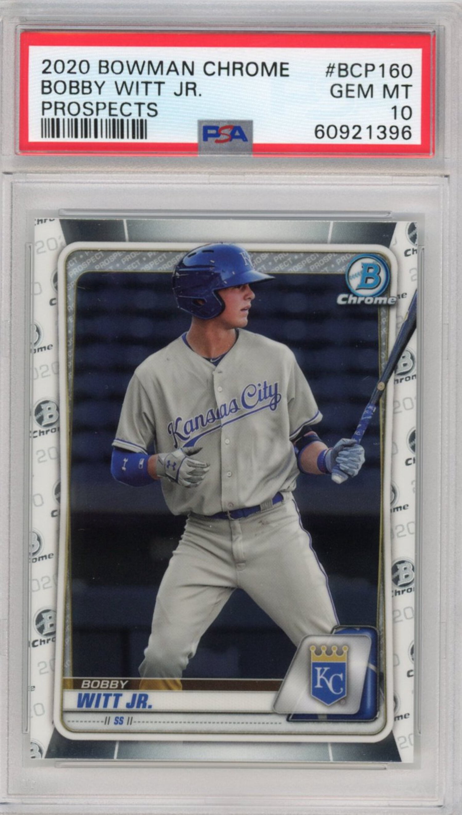 2020 Bowman Chrome Bobby Witt Jr PSA 10