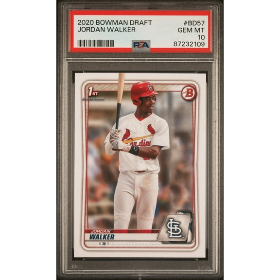 Graded 2020 Topps Bowman Draft Jordan Walker #BD57 Rookie RC Baseball Card PSA 10 Gem Mint