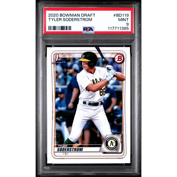 Graded 2020 Topps Bowman Draft Tyler Soderstrom #BD119 Rookie RC Baseball Card PSA 9 Mint