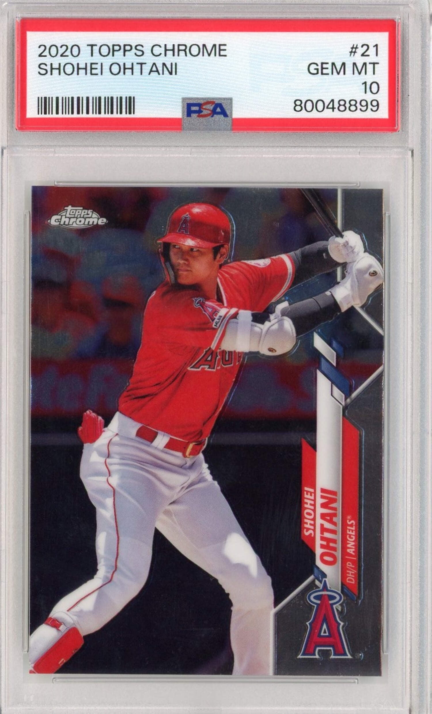 Graded 2020 Topps Chrome Shohei Ohtani #21 Baseball Card PSA 10