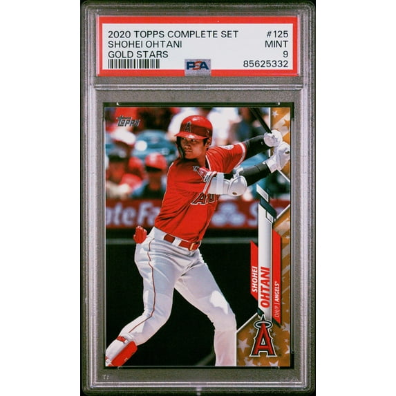 Graded 2020 Topps Complete Set Shohei Ohtani #125 Gold Stars Baseball Card PSA 9 Mint