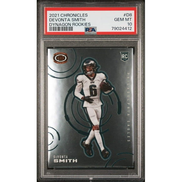 Graded 2021 Panini Chronicles Devonta Smith #D8 Dynagon Rookies Rookie RC Football Card PSA 10 Gem Mint
