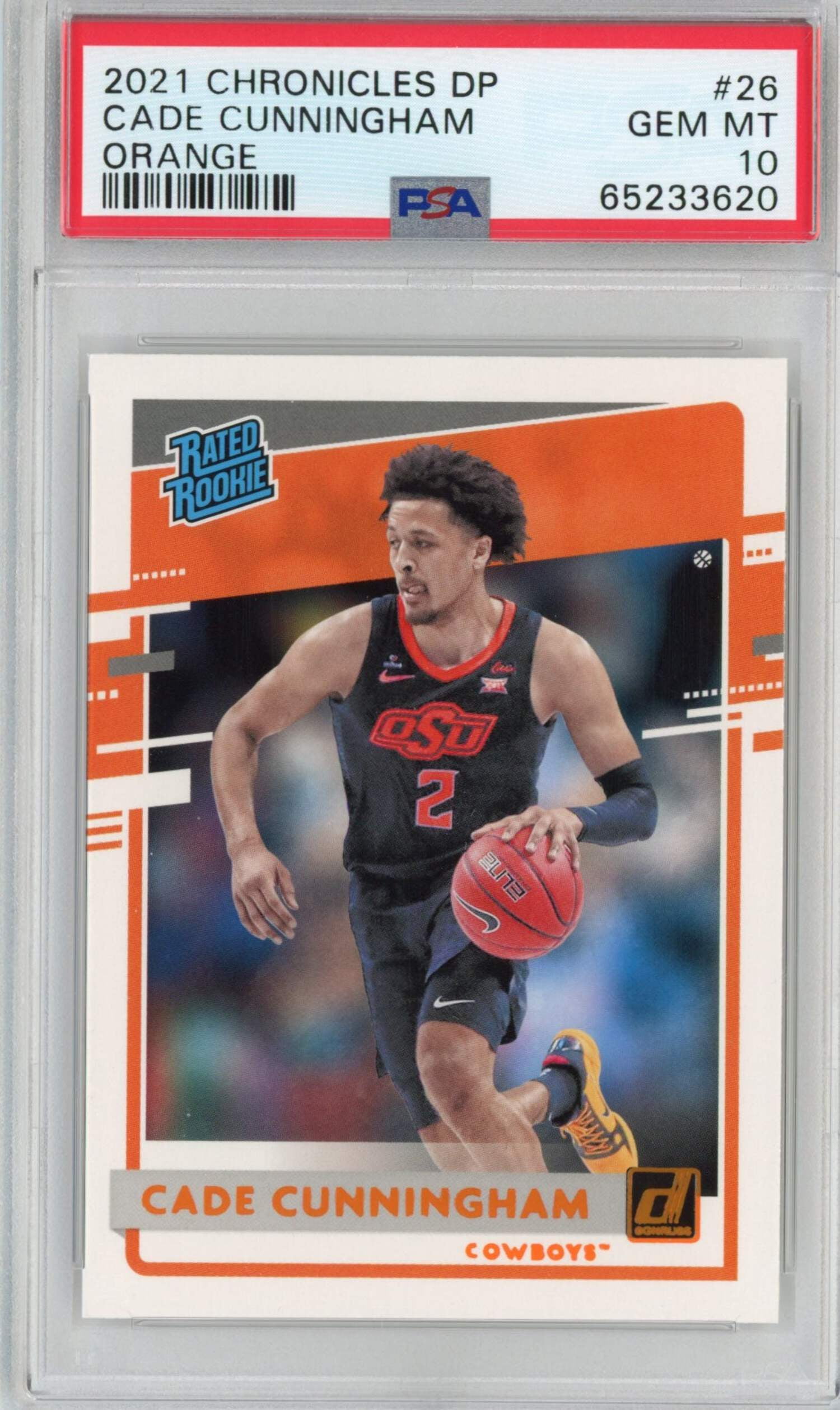 Graded 2021 Panini Chronicles Draft Picks Cade Cunningham #26 Orange ...