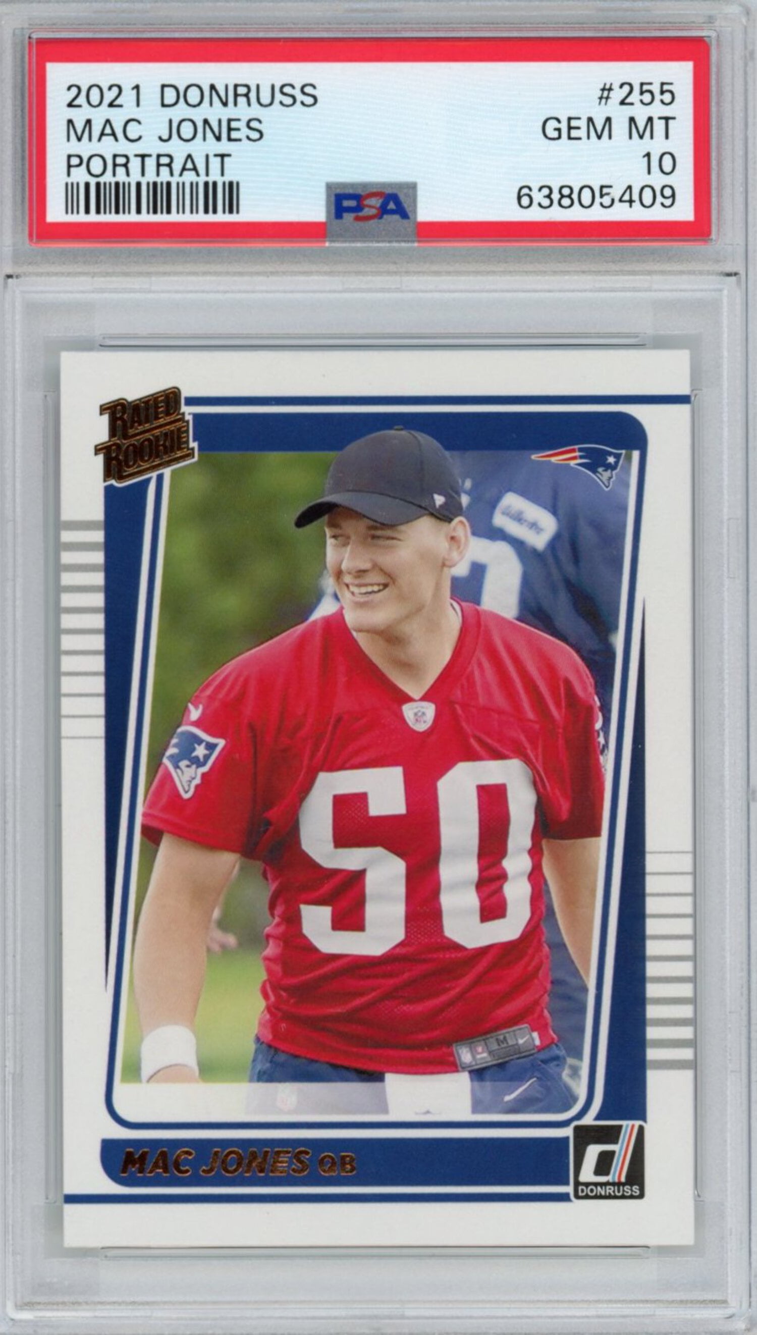 Graded 2021 Panini Donruss Mac Jones #255 Portrait Rookie RC Football Card PSA 10 Gem Mint - Walmart Business Supplies Graded 2021 Panini Donruss Mac Jones #255 Portrait Rookie RC Football Card PSA 10 Gem Mint - Walmart Business Supplies
