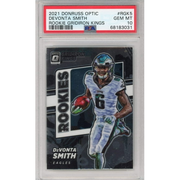Graded 2021 Panini Donruss Optic DeVonta Smith #RGK5 Rookie Gridiron Kings Rookie RC Football Card PSA 10 Gem Mint