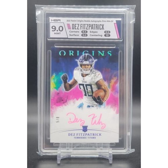 Graded 2021 Panini Origins Dez Fitzpatrick Rookie HGA 9