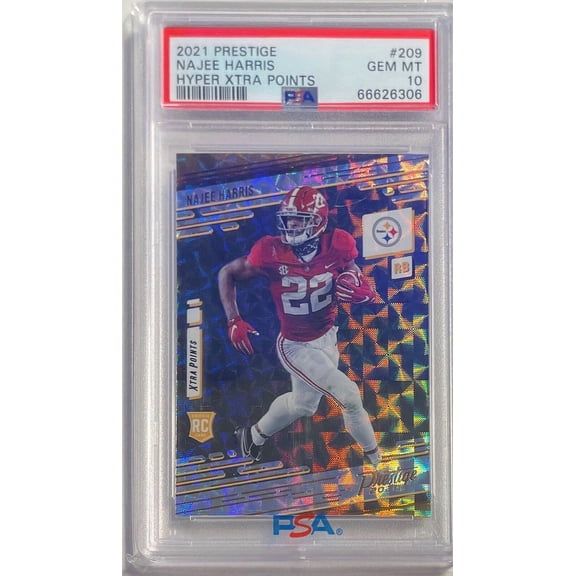 Graded 2021 Panini Prestige Najee Harris #209 Hyper Xtra Points PSA 10