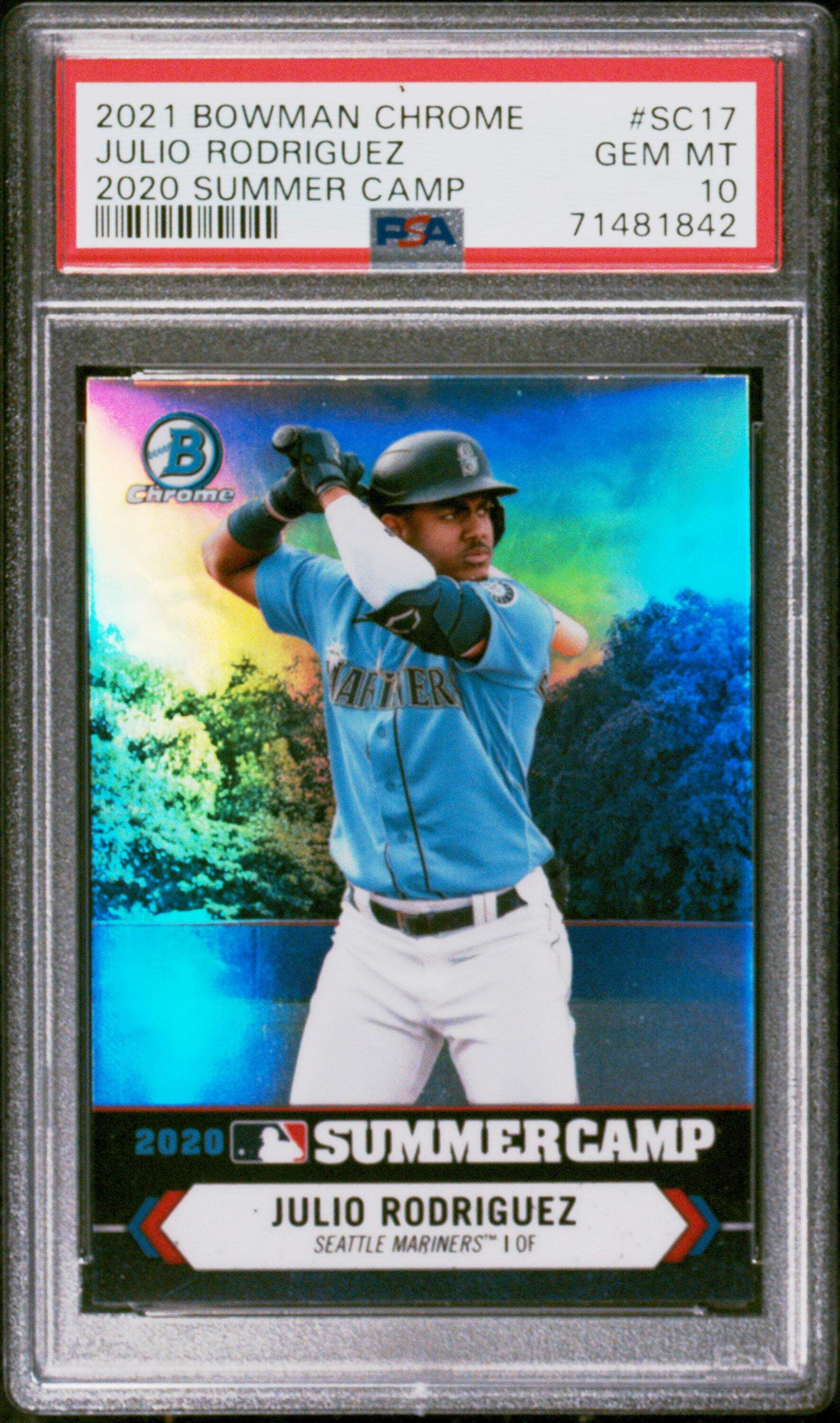 Graded 2021 Topps Bowman Chrome Julio Rodriguez #SC17 2020