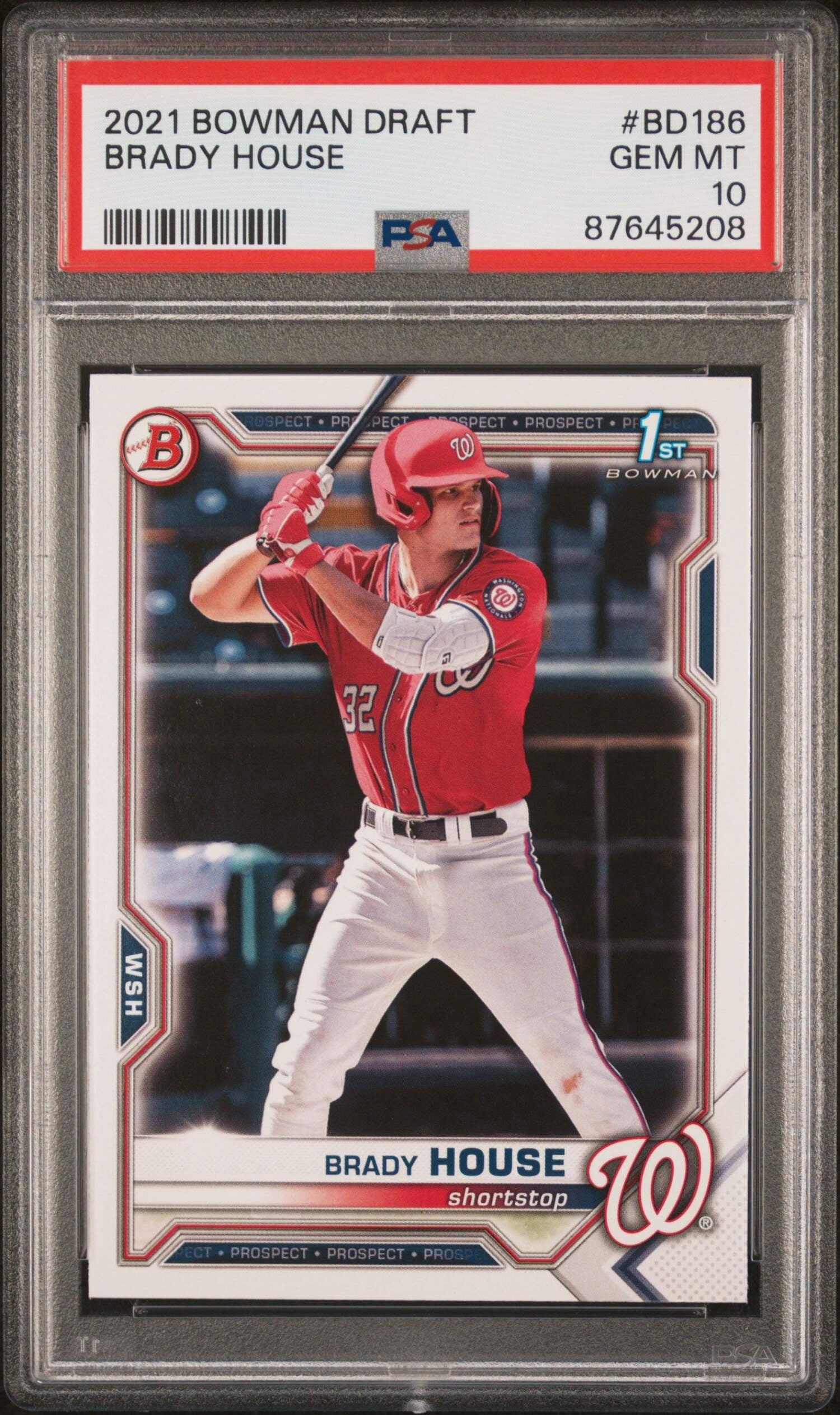 Graded 2021 Topps Bowman Draft Brady House #BD186 Rookie RC 