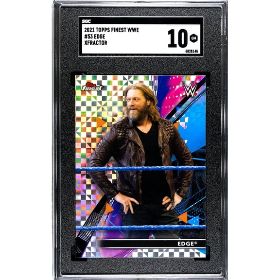 Graded 2021 Topps Finest WWE Edge #53 Xfractor Parallel/Variety SGC 10