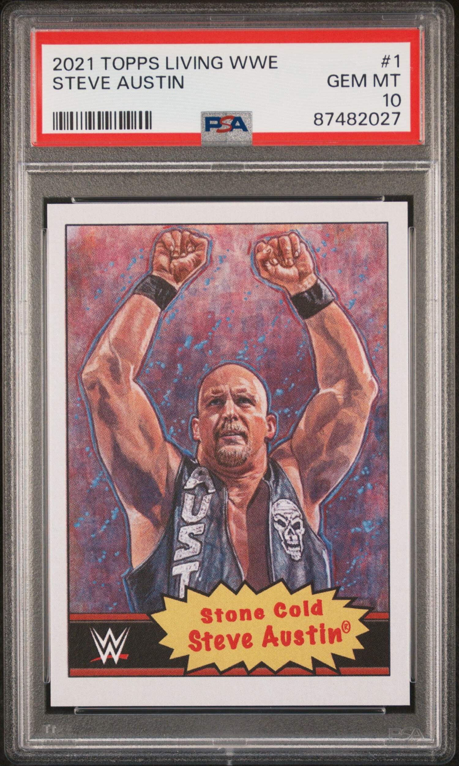 Graded 2021 Topps Living WWE Steve Austin #1 Wrestling Card PSA 10 Gem Mint - Walmart Business Supplies Graded 2021 Topps Living WWE Steve Austin #1 Wrestling Card PSA 10 Gem Mint - Walmart Business Supplies