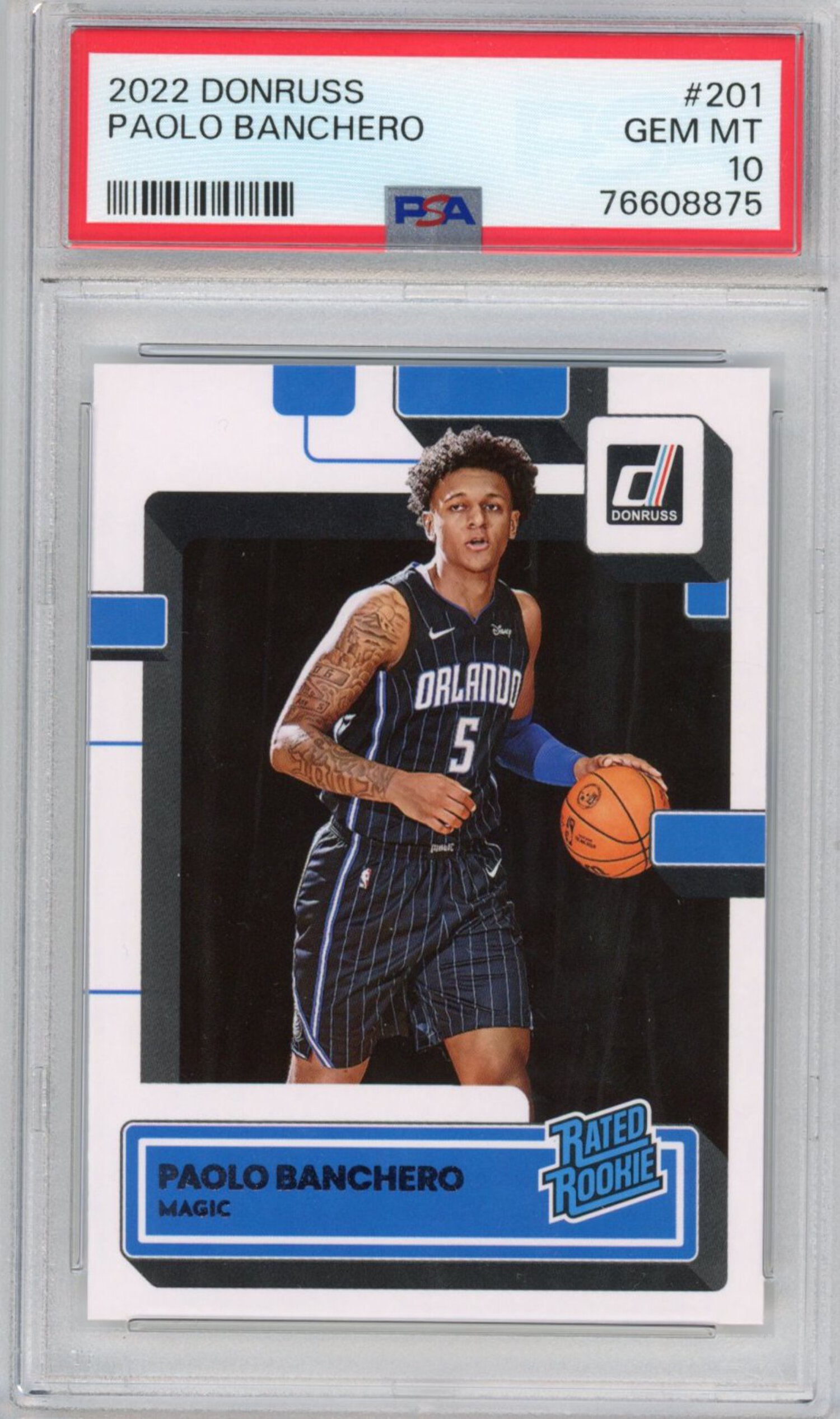 Graded 2022-23 Panini Donruss Paolo Banchero #201 Rookie RC 