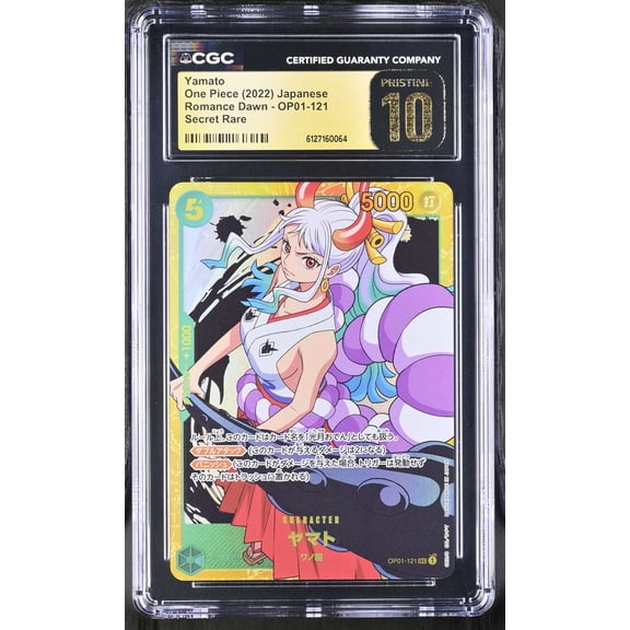 Graded 2022 One Piece Romance Dawn Yamato Japanese CGC 10 #OP01-121 Trading Card