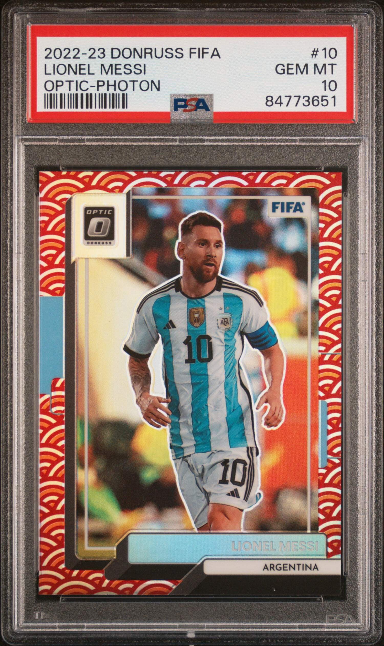 Carte Panini Donruss 2022-23 - Lionel Messi #10 - Équipe D'Argentine - Base