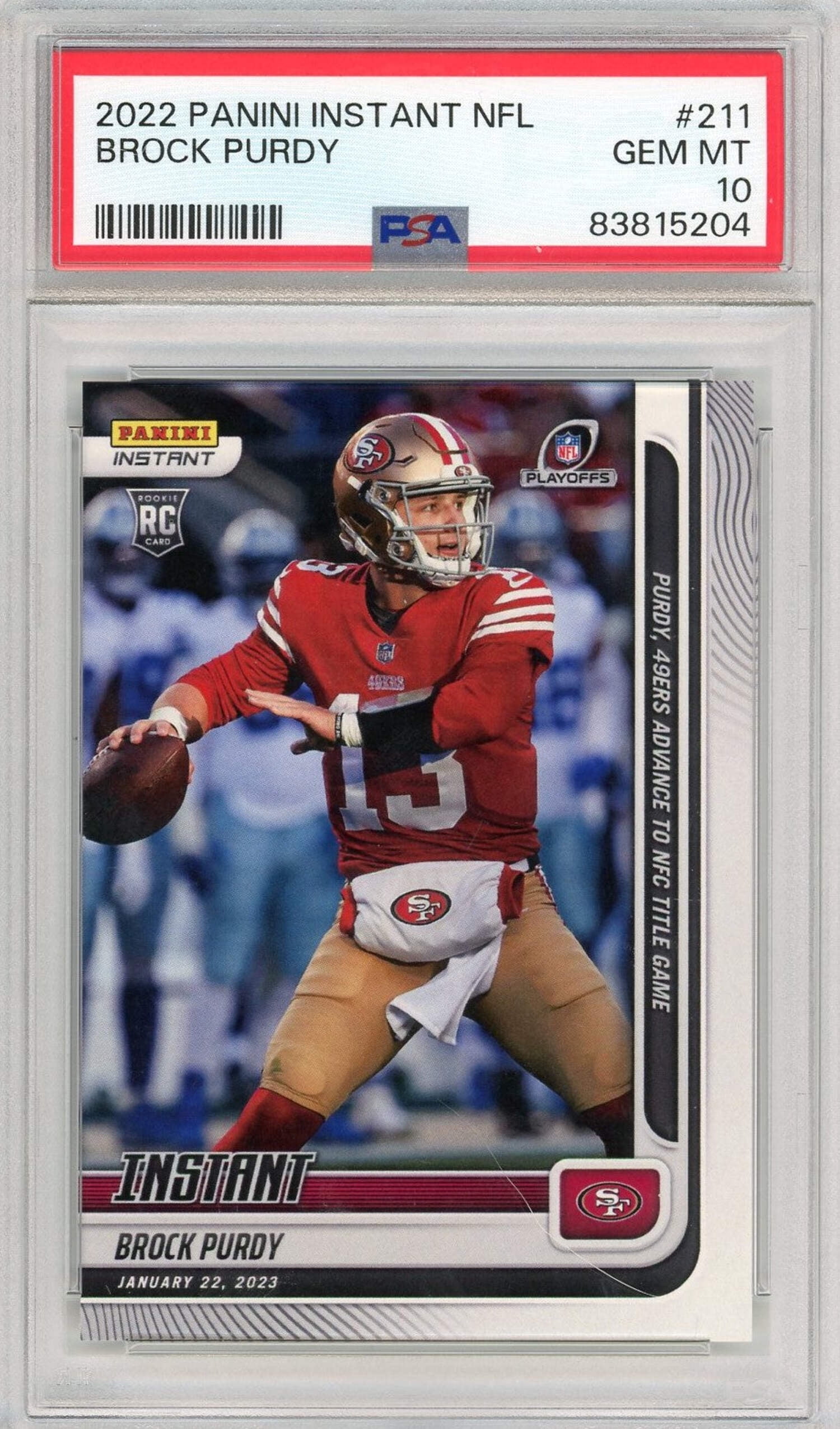 graded brock purdy rookie card Notes: Hot; Columbus Day Show; New Card Binder; Huge New ATL Shop Planned Brock Purdy PSA 10 Graded