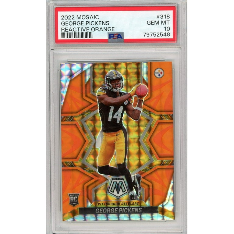 Graded 2022 Panini Mosaic George Pickens #318 Reactive Orange