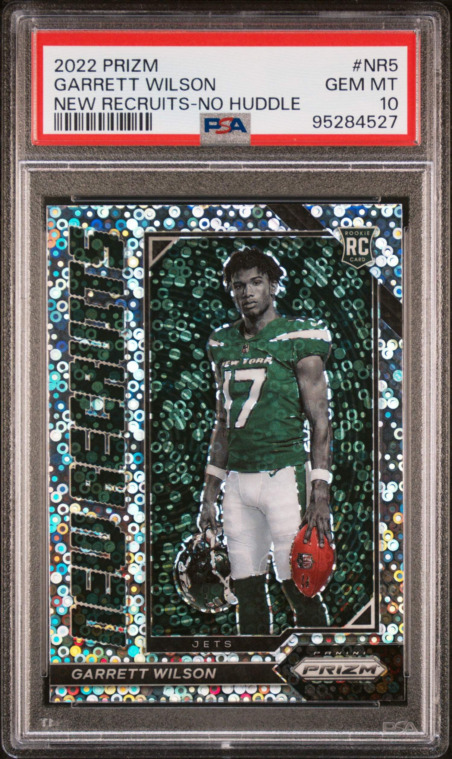 Graded 2022 Panini Prizm Garrett Wilson #NR5 New Recruits No Huddle ...