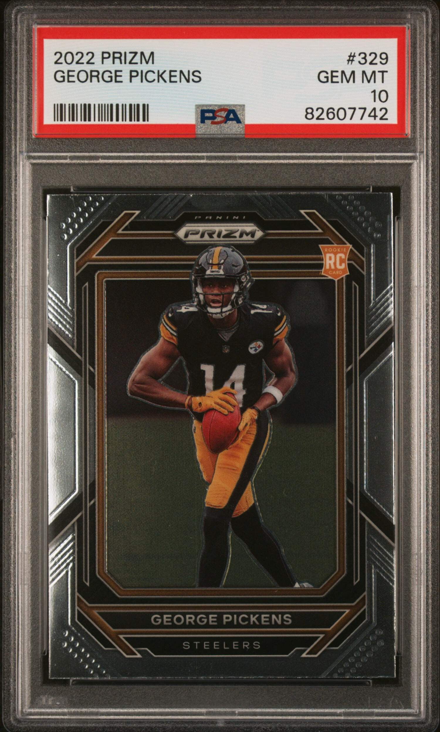 Graded 2022 Panini Prizm George Pickens #329 Rookie RC