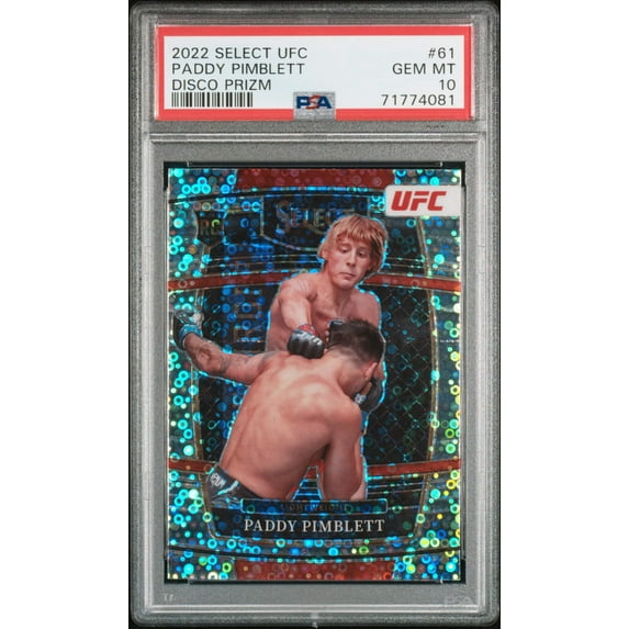 Graded 2022 Panini Select UFC Paddy Pimblett #167 Disco Prizm Rookie RC UFC MMA Card PSA 10 Gem Mint