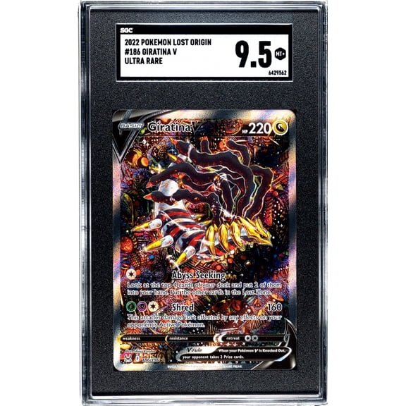 Graded 2022 Pokemon Lost Origin Giratina V SGC 9.5 #186 Card 6429562