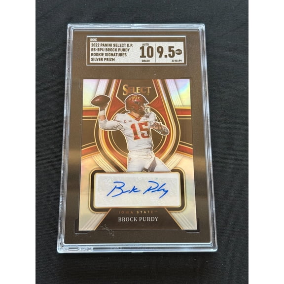 Graded 2022 Select Brock Purdy #RS-BPU Silver Rookie SGC 9.5 Auto 10