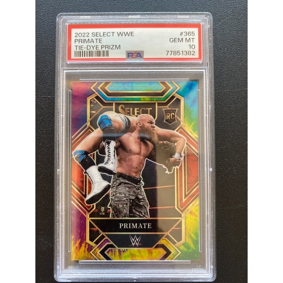 Graded 2022 Select Primate #365 Tie-Dye Prizm Rookie PSA 10