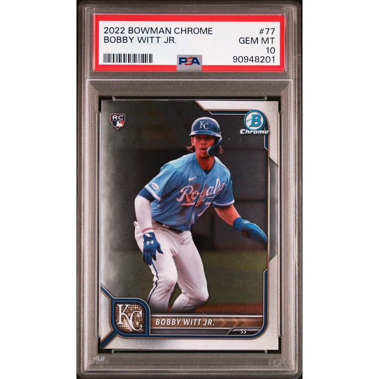 Graded 2022 Topps Bowman Chrome Bobby Witt Jr. #77 Rookie RC