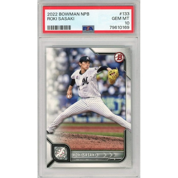 Graded 2022 Topps Bowman NPB Roki Sasaki #133 Rookie RC Baseball Card PSA 10 Gem Mint