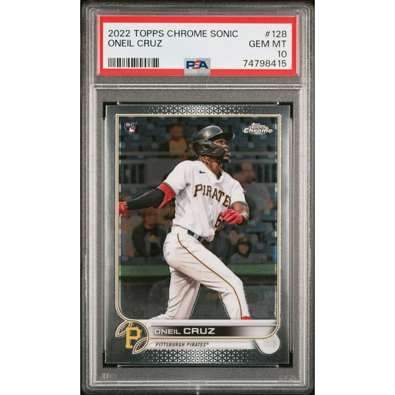 Graded 2022 Topps Chrome Sonic Oneil Cruz #128 Rookie RC Baseball Card PSA 10 Gem Mint