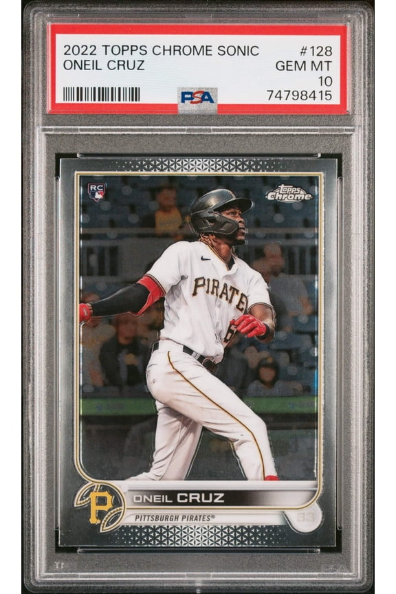 Graded 2022 Topps Chrome Sonic Oneil Cruz #128 Rookie RC Baseball Card PSA 10 Gem Mint