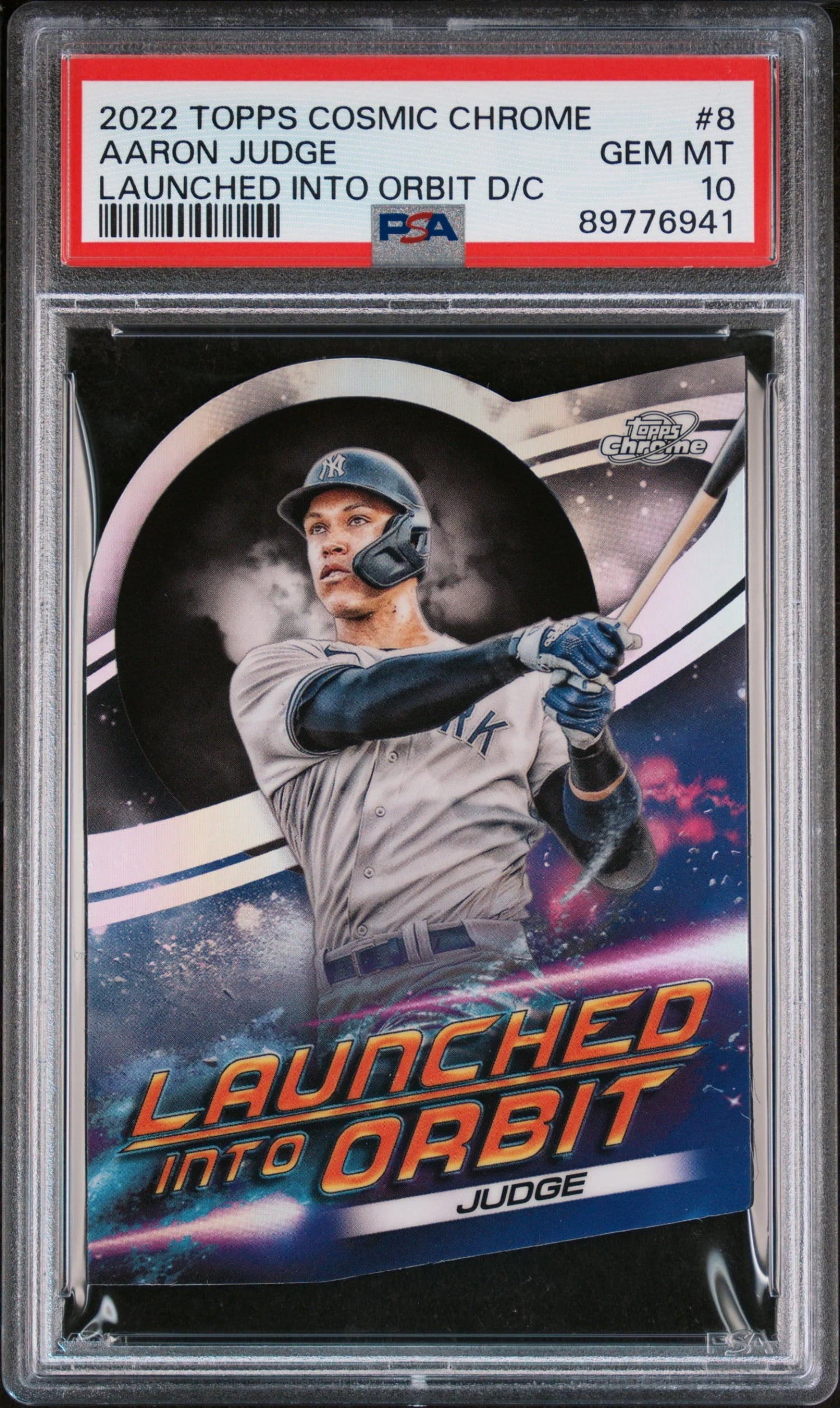 Graded 2022 Topps Cosmic Chrome Aaron Judge #8 Launched Into Orbit 