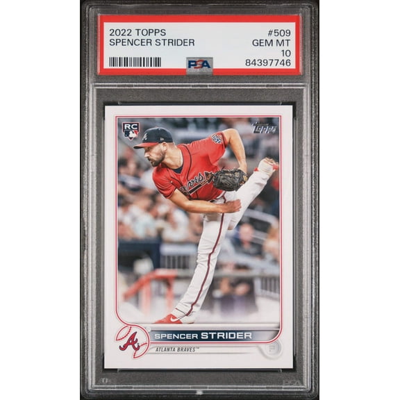 Graded 2022 Topps Spencer Strider #509 Rookie RC Baseball Card PSA 10 Gem Mint