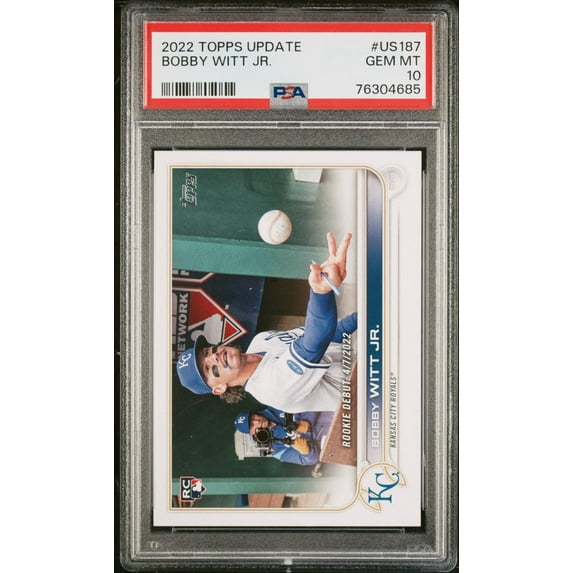 Graded 2022 Topps Update Bobby Witt Jr. #US187 Rookie RC Baseball Card PSA 10 Gem Mint
