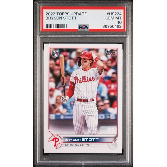 Graded 2022 Topps Update Bryson Stott #US224 Rookie RC Baseball Card PSA 10 Gem Mint