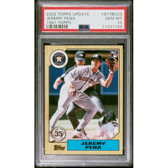 Graded 2022 Topps Update Jeremy Pena #87TBU23 1897 Topps Rookie RC Baseball Card PSA 10 Gem Mint