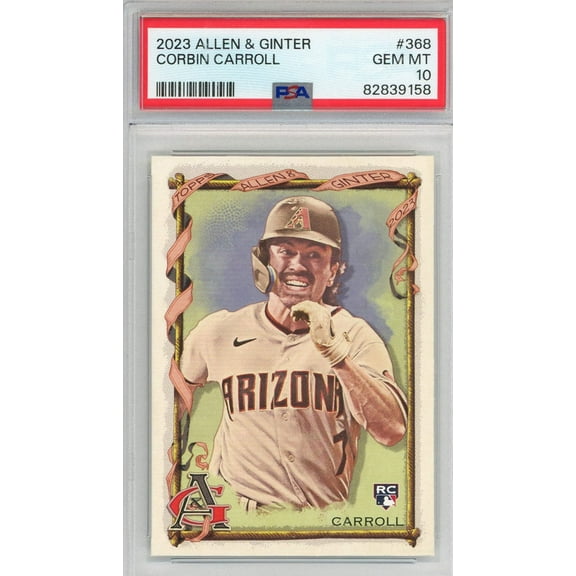 Graded 2023 Allen Ginter Corbin Carroll #368 Rookie RC Baseball Card PSA 10 Gem Mint