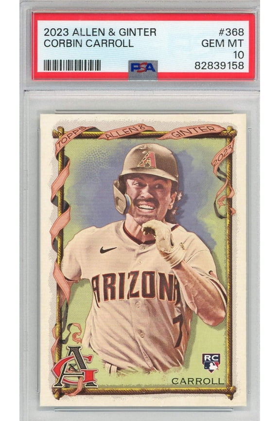 Graded 2023 Allen Ginter Corbin Carroll #368 Rookie RC Baseball Card PSA 10 Gem Mint