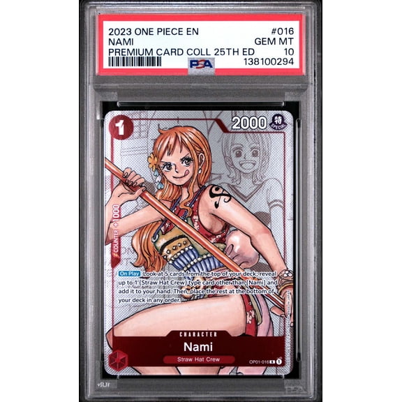 Graded 2023 One Piece Premium Card Collection 25th Edition Nami PSA 10 #016