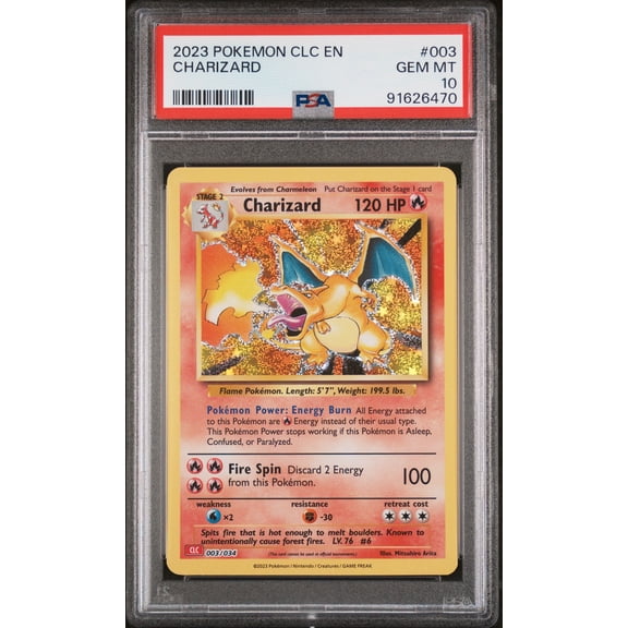 Graded 2023 PKM CLC Charizard #003 CLC Trading Card Game PSA 10 Gem Mint