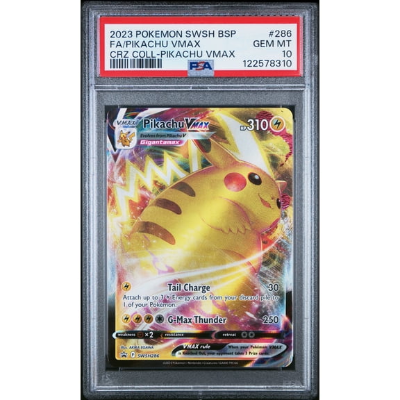 Graded 2023 PKM Swsh Black Star Promo #286 Fa/Pikachu Vmax Crz Coll-Pikachu Vmax PSA 10 Gem Mint