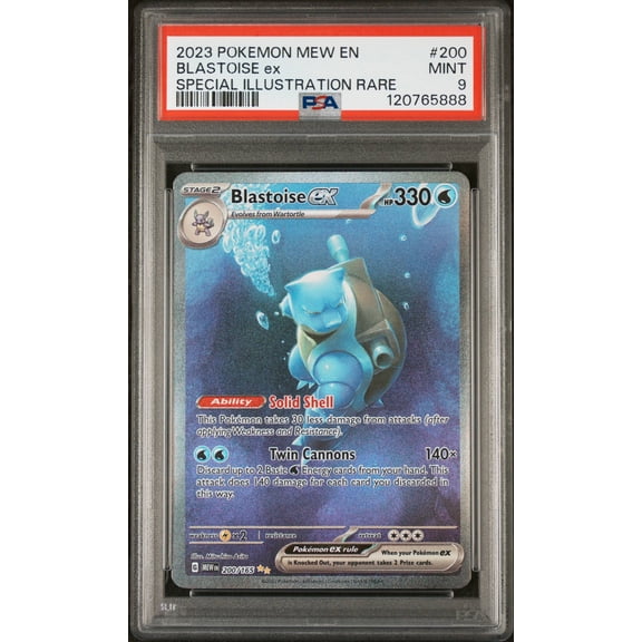 Graded 2023 PSA 9 Pokemon Mew EN 151 Blastoise EX Special Illustration Rare #200
