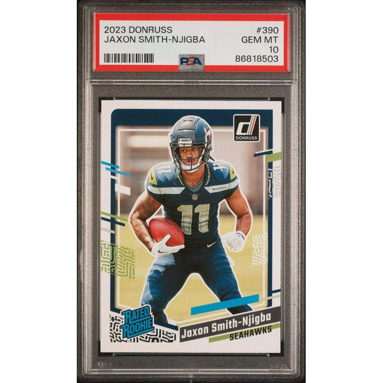 Graded 2023 Panini Donruss Jaxon Smith-Njigba #390 Rookie RC