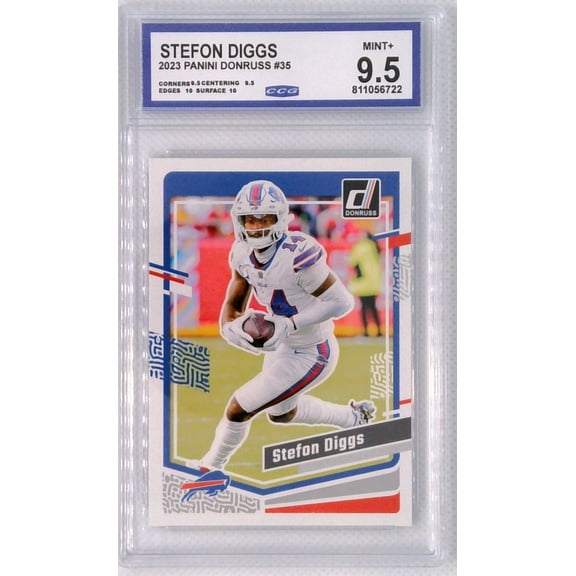 Graded 2023 Panini Donruss Stefon Diggs #35 Trading Card CCG 9.5 Buffalo Bills NFL